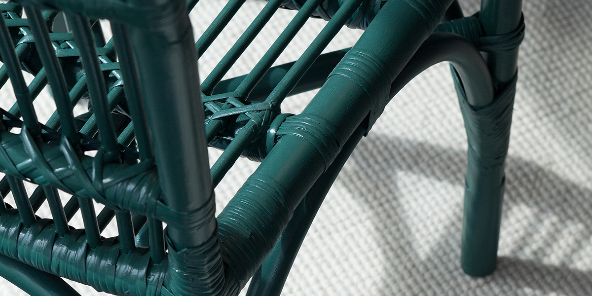 green rustic chair