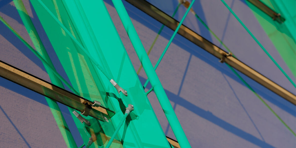 Close up of steel structure