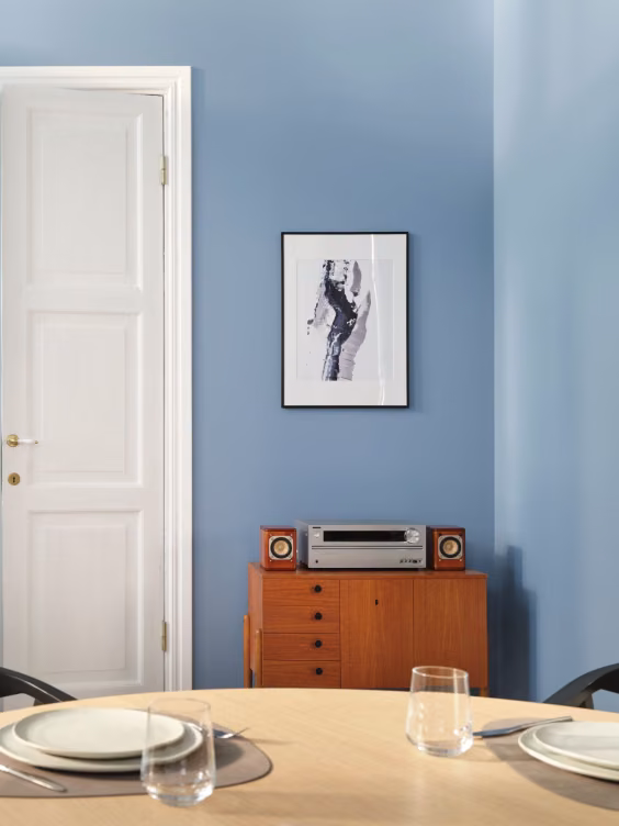 Blue interior wall