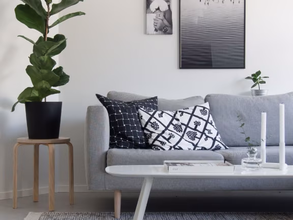 living room in Tikkurila White