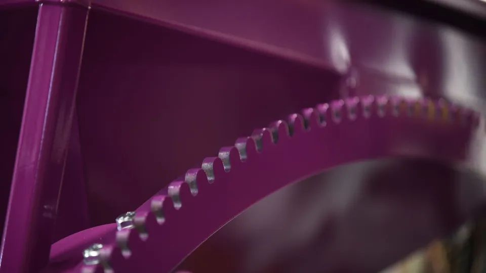 Close up of an agricultural machine