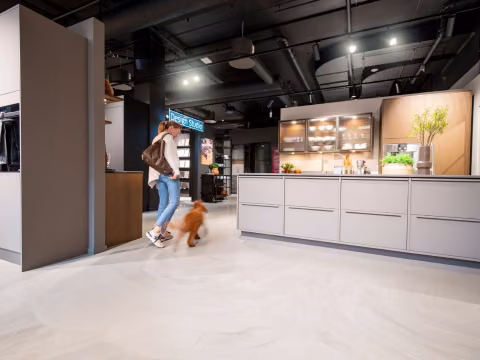 A unique flooring solution to showcase stylish Danish kitchen designs
